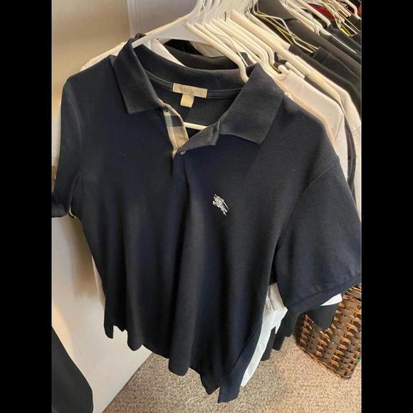 Navy Polo Burberry Shirt Men - Picture 1 of 1